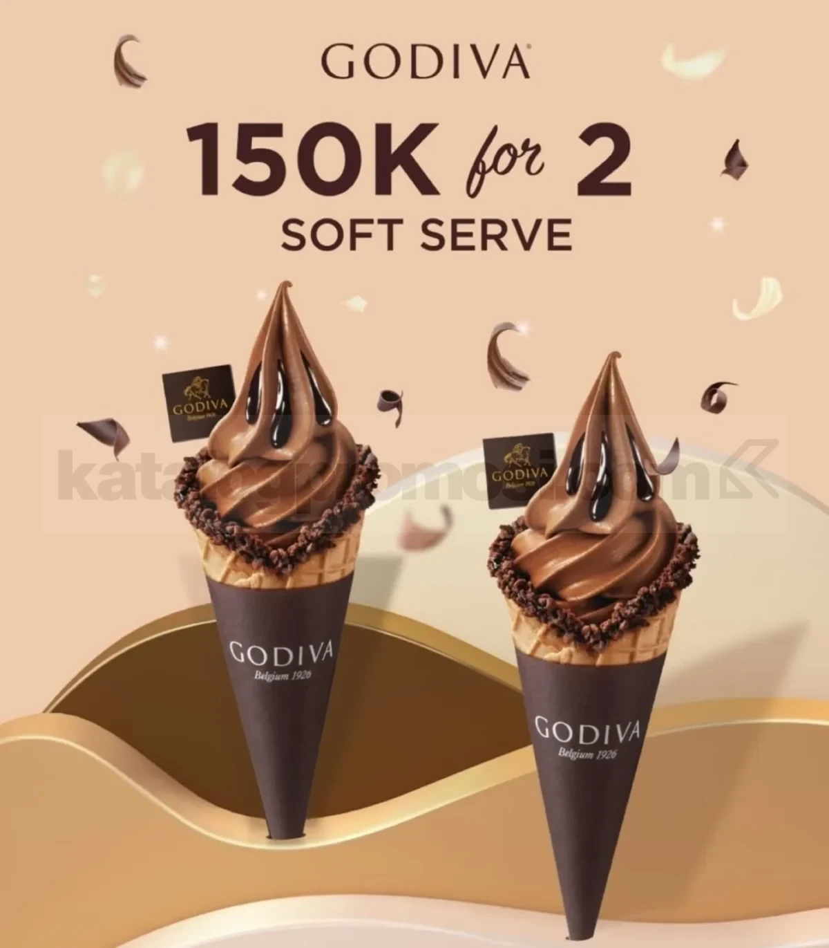 Promo GODIVA Payday 2 Soft Serve Rp. 150.000 Promo GODIVA Payday 2 Soft Serve Rp. 150.000 dengan dua cone soft serve cokelat premium