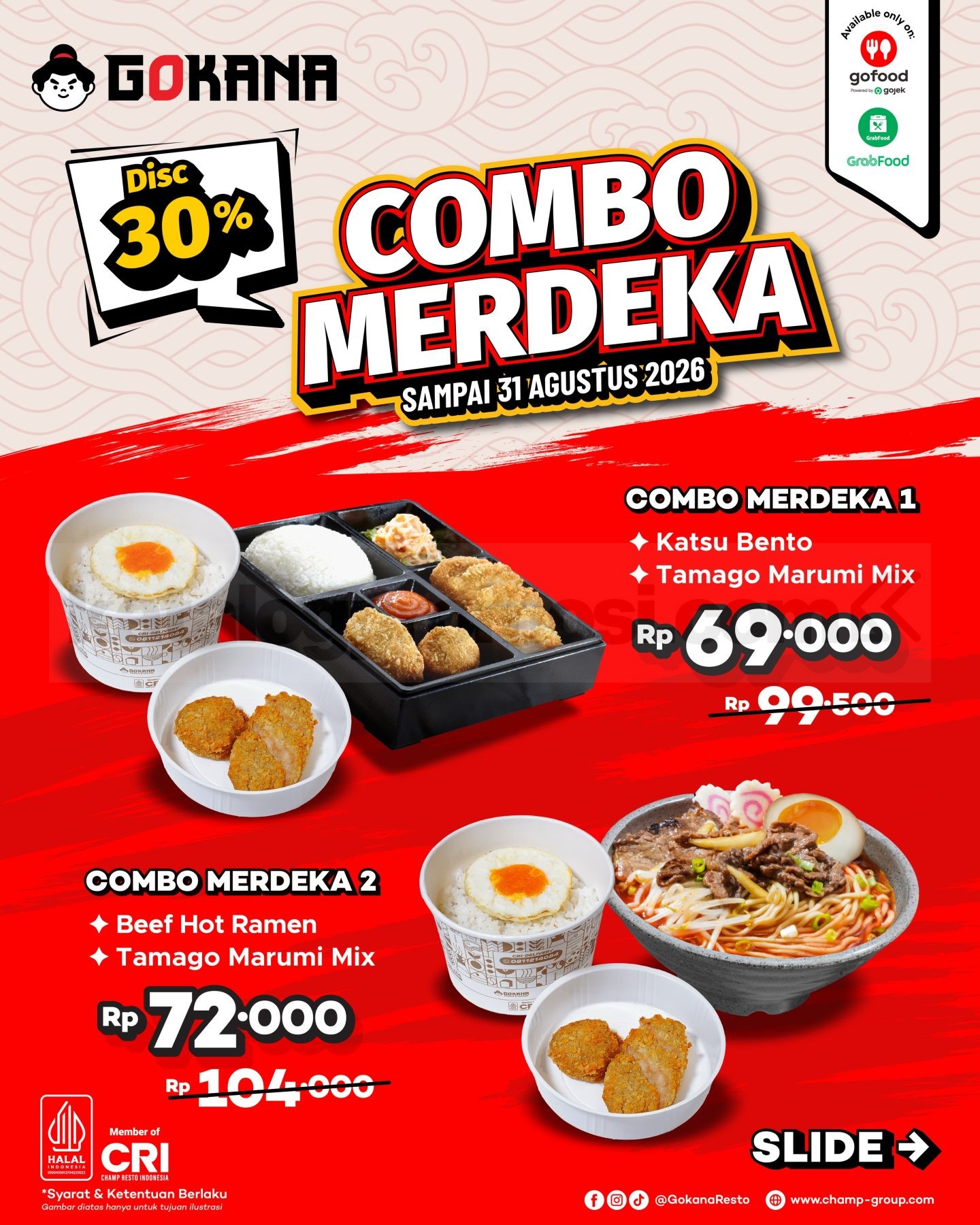 Promo Gokana Combo Merdeka Diskon 30% Promo Gokana Combo Merdeka Diskon 30% 1
