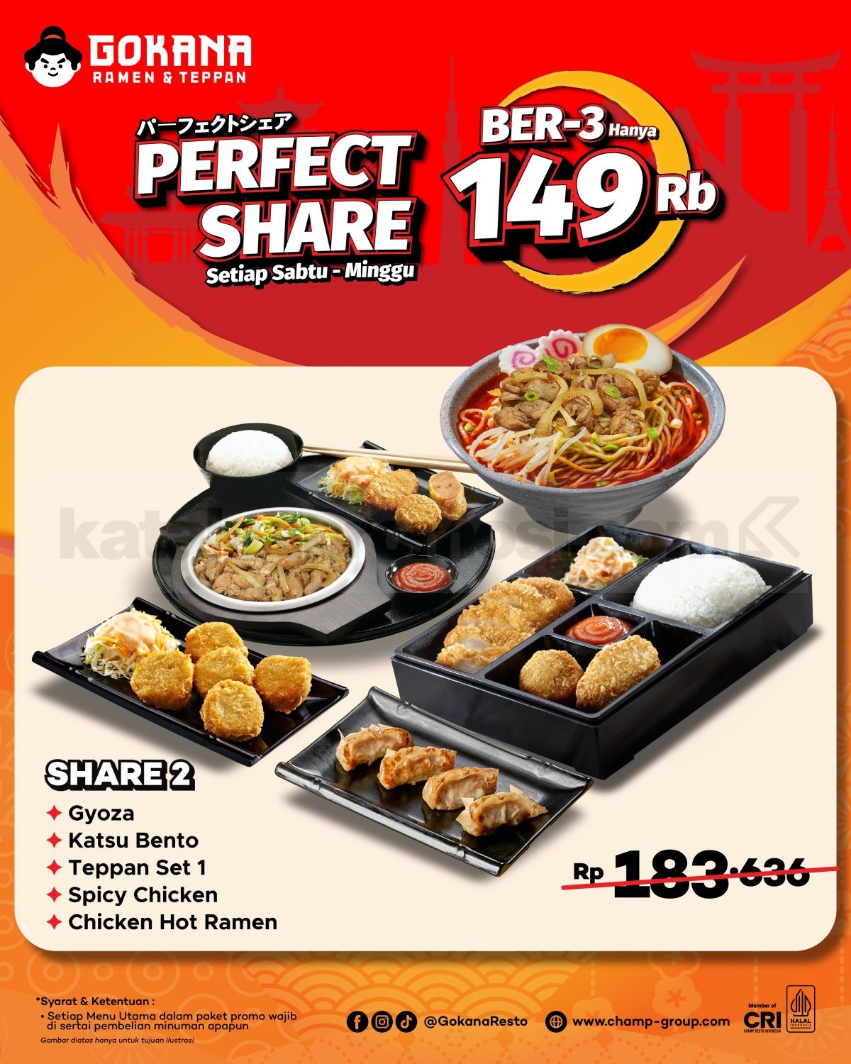 Promo Gokana Perfect Share Bertiga Rp. 149.000 Promo Gokana Perfect Share Bertiga Rp. 149.000 1