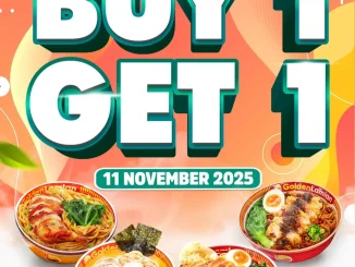 Promo Golden Lamian 11.11 Buy 1 Get 1 All Main Dish menu Lamian, Hongkong Chicken dan Nasi Hainan