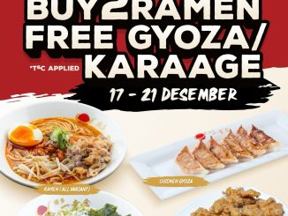Promo Hakata Ikkousha Buy 2 Ramen Free Chicken Gyoza periode 17–21 Desember 2025
