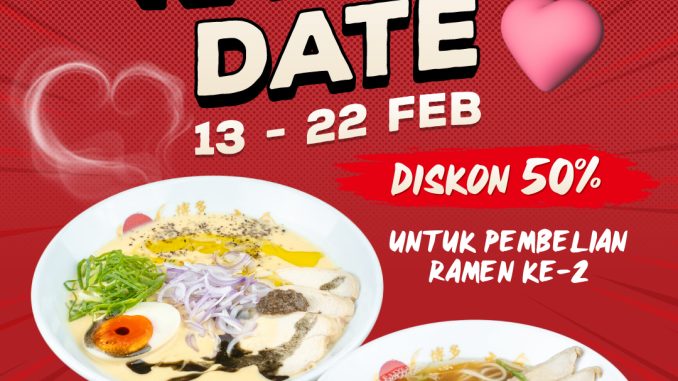Promo Hakata Ikkousha Ramen Date Diskon 50% ramen kedua