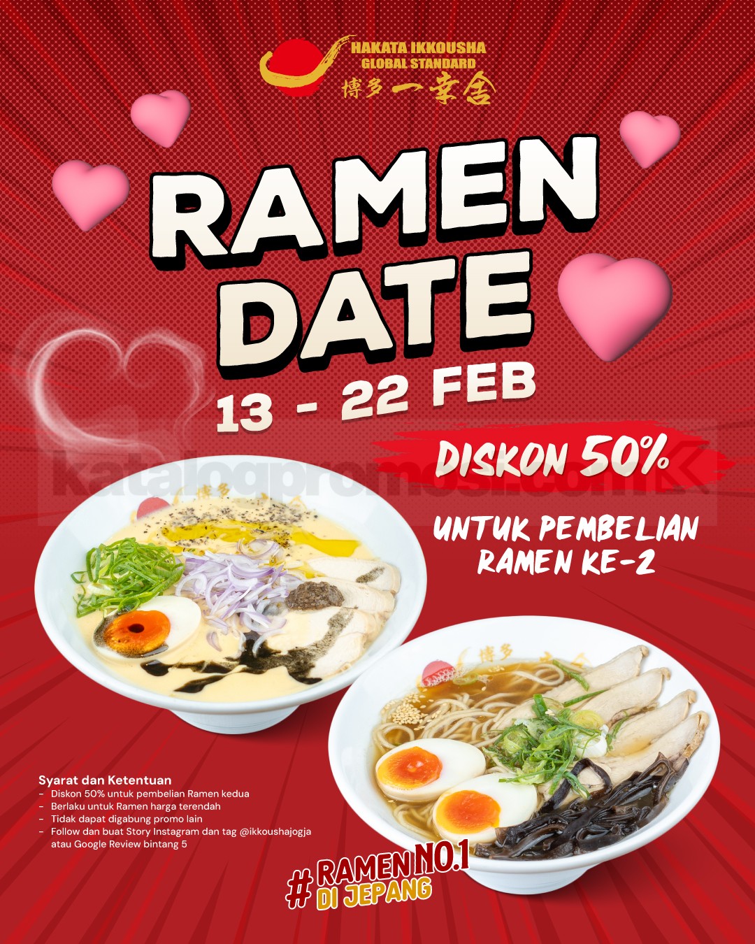 Promo Hakata Ikkousha Ramen Date Diskon 50% Promo Hakata Ikkousha Ramen Date Diskon 50% ramen kedua