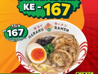 Promo Haraku Ramen HUT Sidoarjo Chicken Chashu Classic Ramen Rp. 167 di Unimas District