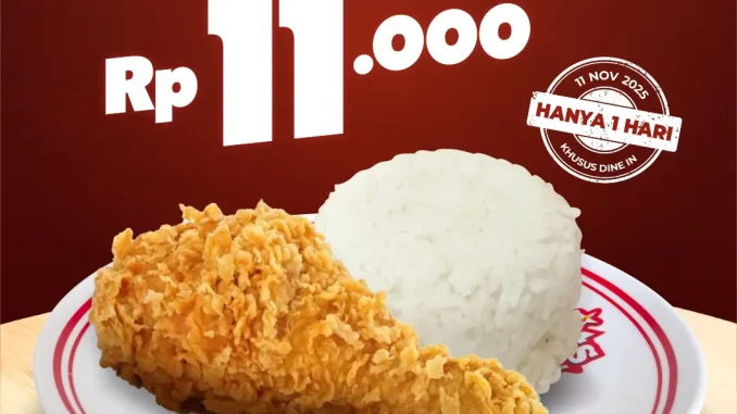 Promo Hits Chicken 11.11 Special Deals Menu Rp. 11.000 1