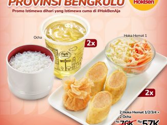 Promo HokBen HUT ke-57 Bengkulu 2 Hoka Hemat + 2 Ocha hemat Rp.57.000