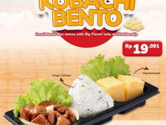 Promo HokBen NEW! Kobachi Bento Rp. 19.091 dengan dua pilihan menu bento praktis dan lengkap