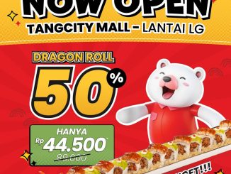 Promo Ichiban Sushi Opening Tangerang Dragon Roll Diskon 50% Rp. 44.500 di Tangcity Mall