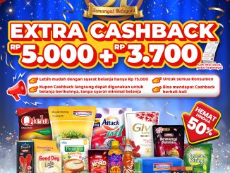 Promo Indomaret Cashback Rp. 5.000 + Rp 3.700 15