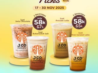 Promo JCO Your Favorite Picks In One Bundle Rp.58.000, nikmati 2 minuman favorit via JCO App & Website Delivery