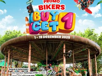 Promo Jungleland Bikers Beli 1 Gratis 1 tunjukkan STNK untuk dapat tiket gratis, berlaku 1–19 Desember 2025.
