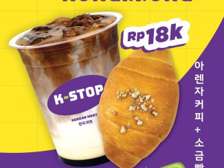 Promo K-STOP Paket Nongkrong cuma Rp. 18.000 dengan Kopi Aren-Ja + Salt Bread Original gratis