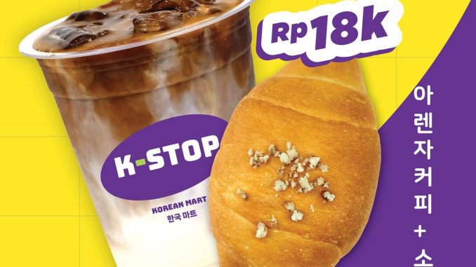 Promo K-STOP Paket Nongkrong cuma Rp. 18.000 dengan Kopi Aren-Ja + Salt Bread Original gratis