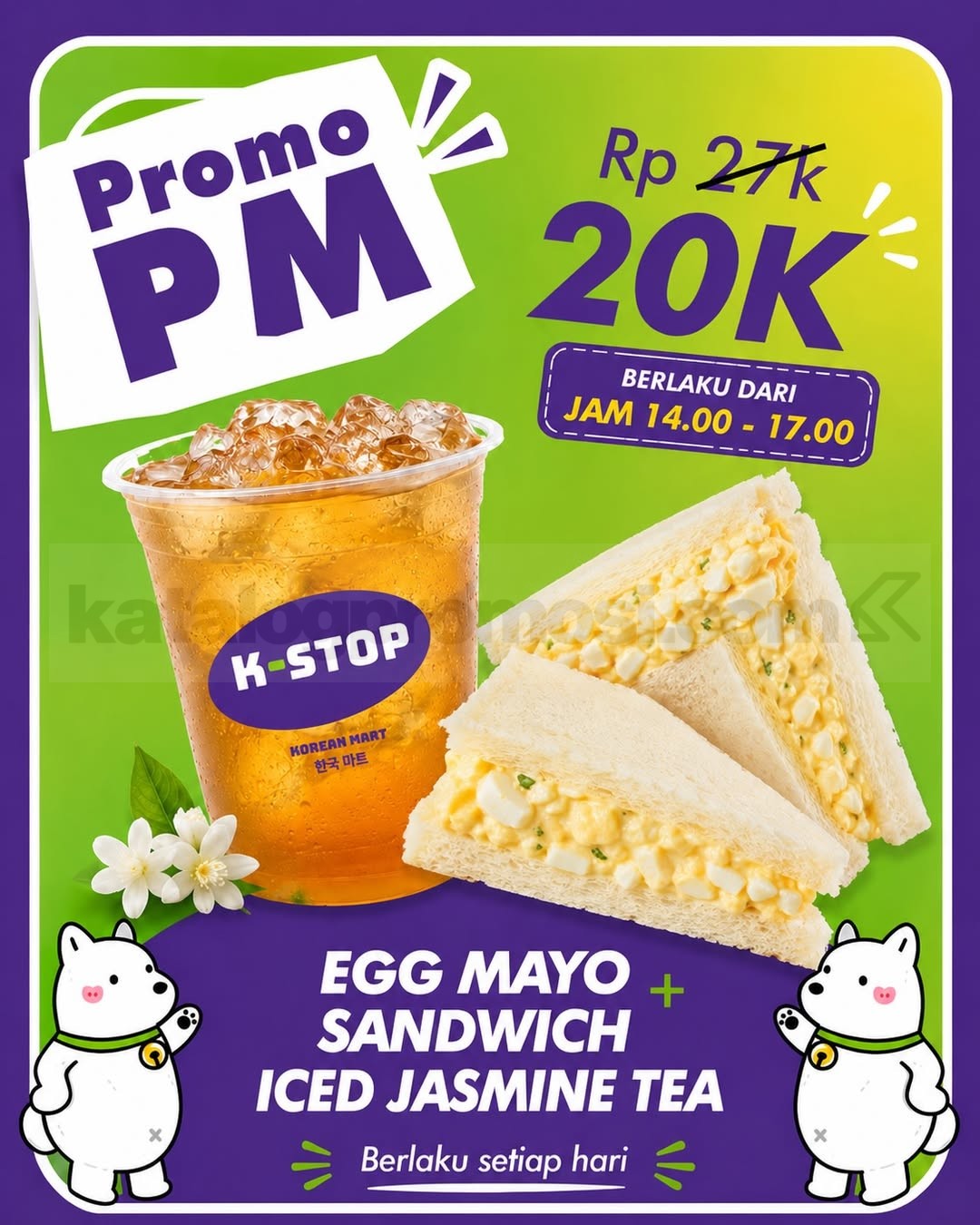Promo K-STOP PM Paket Hemat Mulai Rp. 20.000 Promo K-STOP PM Paket Hemat Mulai Rp. 20.000 dengan snack dan minuman sore