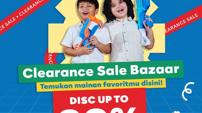 Promo Kidz Station Clearance Sale Bazaar diskon hingga 80% di Menara Bidakara 2 lantai 2