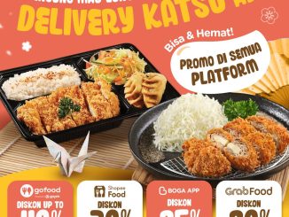 Promo Kimukatsu Delivery Diskon hingga 40% untuk order online via GoFood, GrabFood, ShopeeFood, dan Boga App.