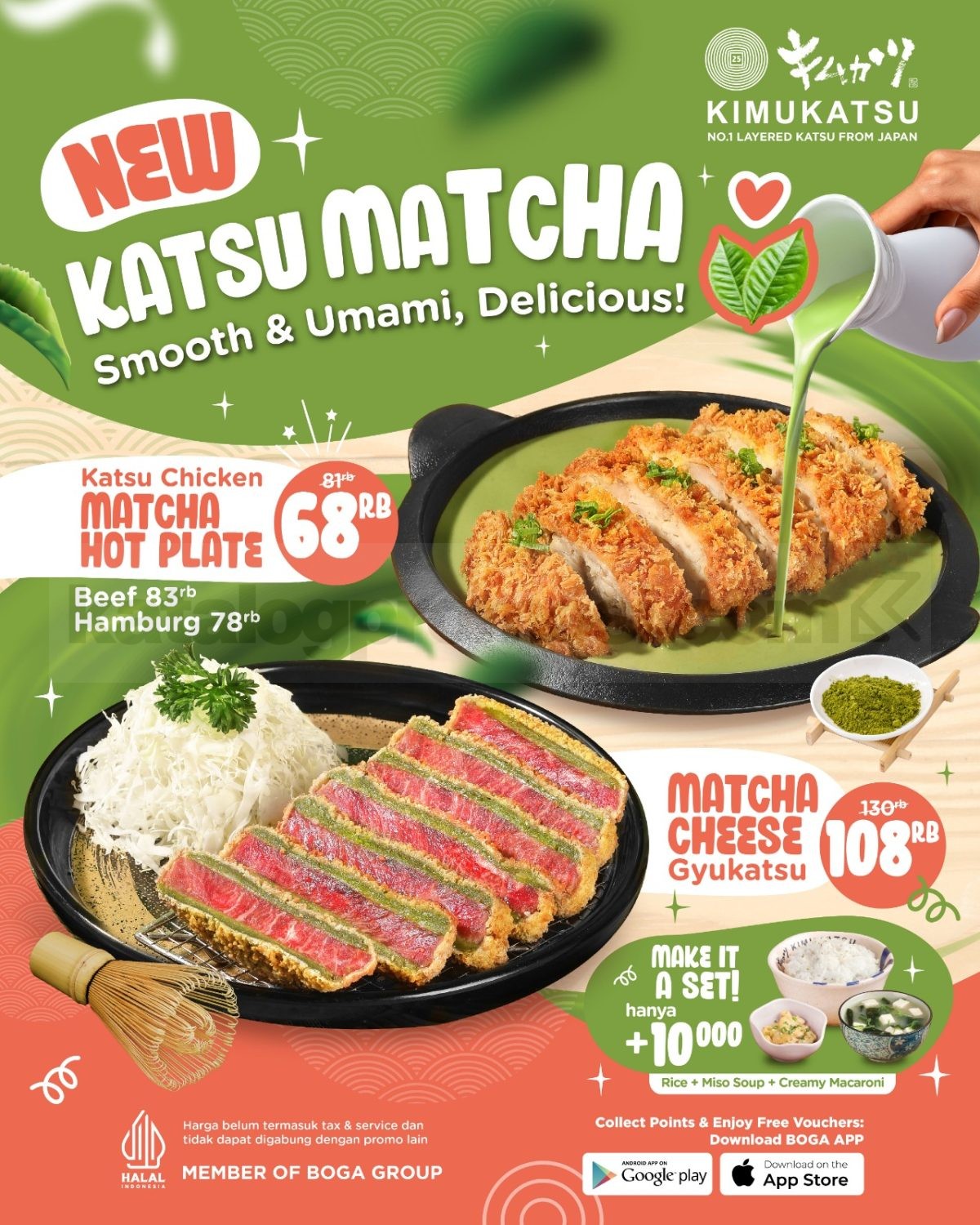 Promo Kimukatsu NEW! Katsu Matcha mulai Rp. 68.000 Promo Kimukatsu NEW! Katsu Matcha mulai Rp. 68.000 dengan pilihan chicken dan gyukatsu