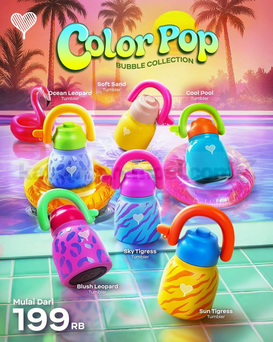 Promo Kopi Kenangan Color Pop Bubble Collection Tumbler mulai Rp. 199.000 Promo Kopi Kenangan Color Pop Bubble Collection tumbler stainless steel 750 ml mulai Rp. 199.000