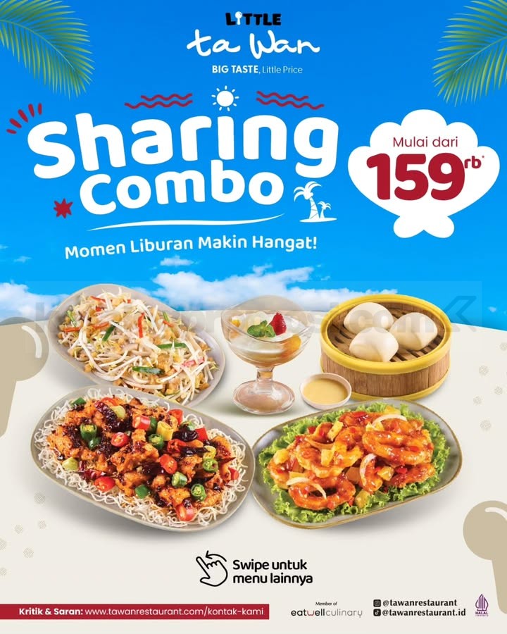 Promo Little Ta Wan Sharing Combo Mulai Rp. 159.000 Promo Little Ta Wan Sharing Combo Mulai Rp. 159.000 paket lengkap makan bersama keluarga