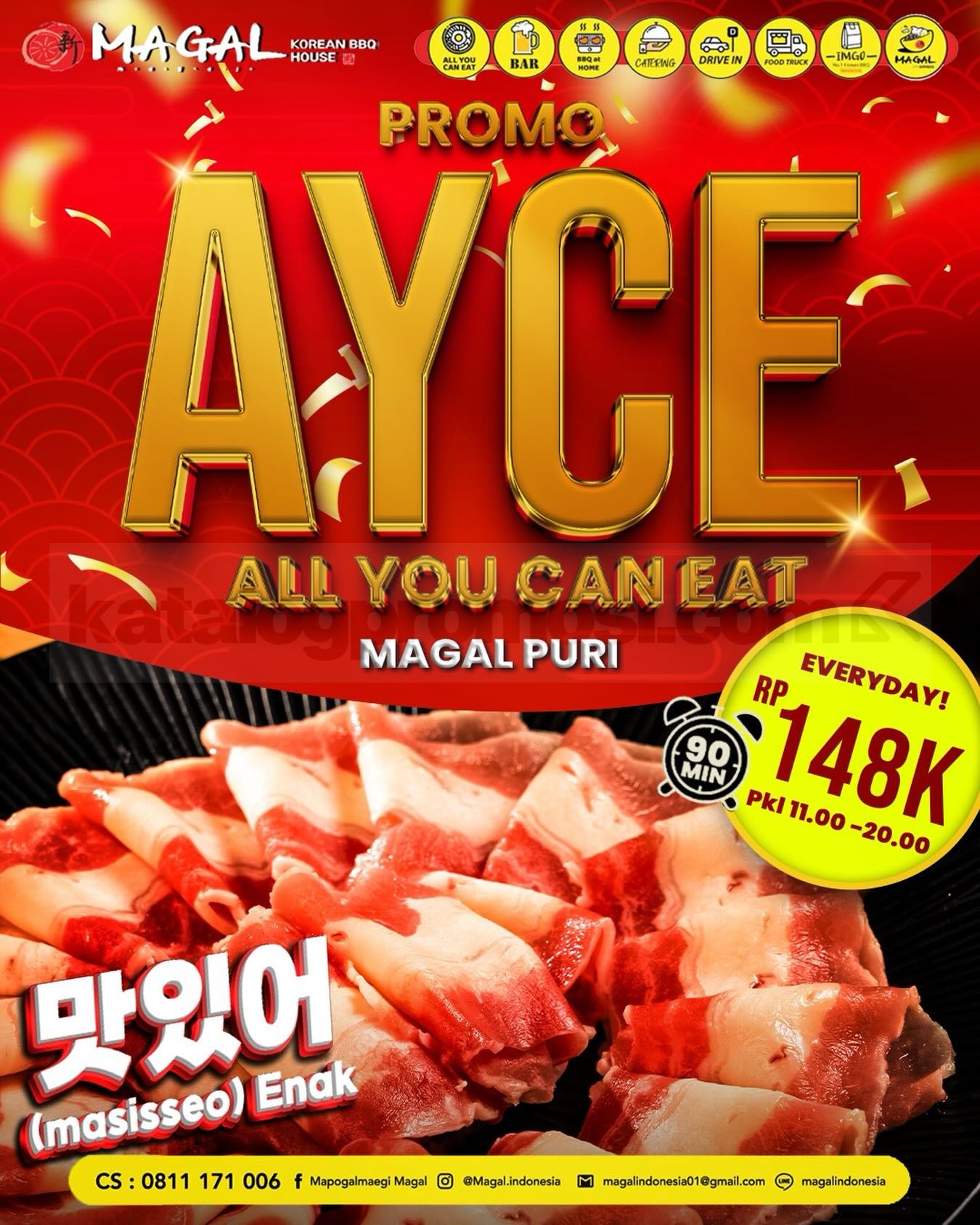 Promo Magal Puri All You Can Eat Rp. 148.000 Promo Magal Puri All You Can Eat Rp. 148.000 Korean BBQ