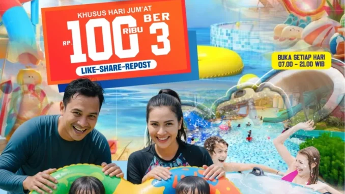 Promo Marcopolo Water Adventure Bogor Jumpalit Rp100.000 untuk 3 orang berlaku sampai 31 Oktober 2025