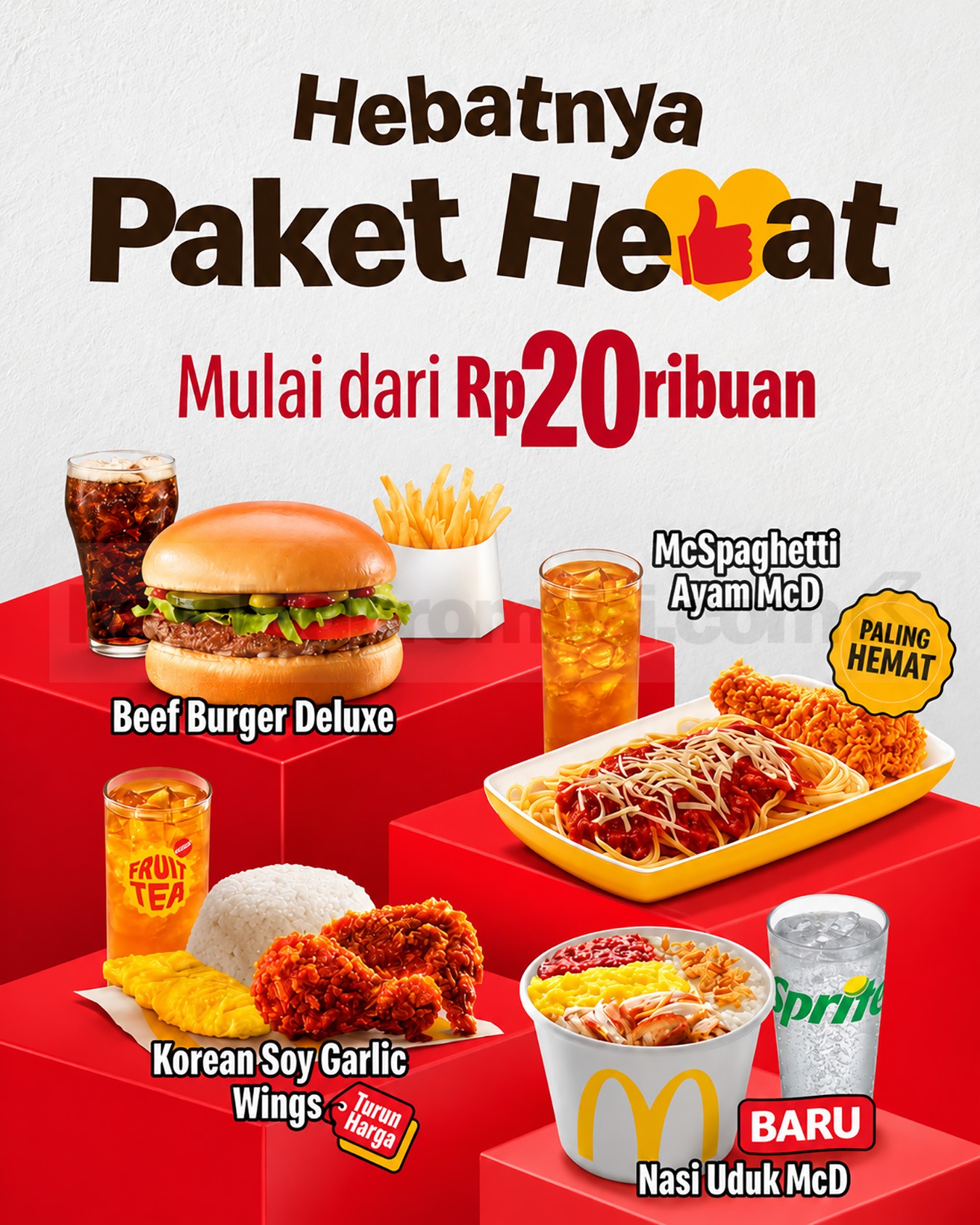 Promo McDonalds Paket HeBat Harganya Mulai Rp20 Ribuan Promo McDonalds Paket HeBat mulai Rp20 ribuan dengan empat pilihan menu makanan dan minuman