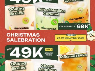 Promo Menantea Paket Natal 3 Cups Rp. 49.000 bundle minuman Natal