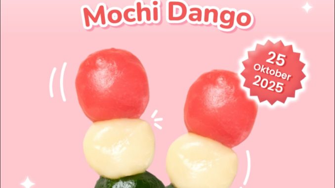 Promo Mochi Mochio Buy 1 Get 1 Free Mochi Dango berlaku 25 Oktober 2025 di offline store.
