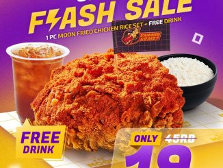Promo Moon Chicken Shopee Flash Sale Paket Hemat Rp. 19.000 Moon Fried Chicken Rice Set + Free Drink