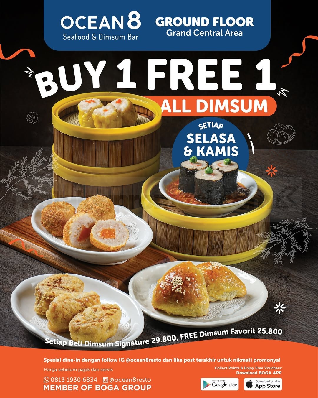 Promo Ocean 8 Selasa & Kamis Fantastis Beli 1 Gratis 1 Dimsum Promo Ocean 8 Selasa & Kamis Fantastis Beli 1 Gratis 1 Dimsum di Lippo Mall Puri