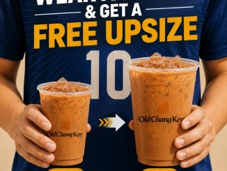 Promo Old Chang Kee Pakai Jersey Free Upsize Minuman gratis upgrade ukuran Large Juni 2026