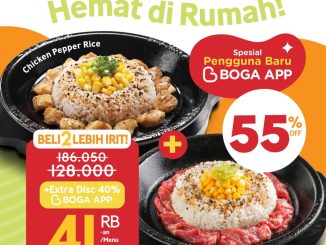 Promo Pepper Lunch Boga App Menu Pepper Rice Diskon 55% untuk Chicken Pepper Rice dan Beef Pepper Rice