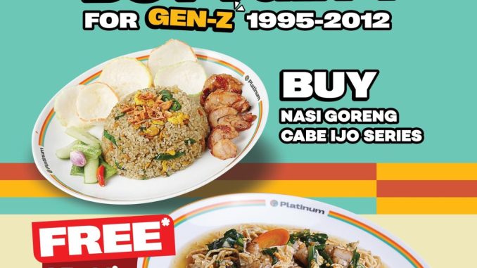 promo Platinum Resto & Café 11.11 Buy 1 Get 1 untuk Gen Z berlaku 10–14 November 2025