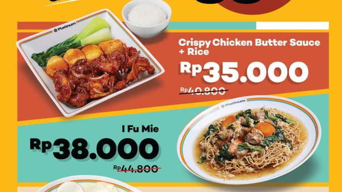 Promo PLATINUM Resto & Cafe Chef Recommendation mulai Rp. 35.000 berlaku 1–30 November 2025 di seluruh outlet.