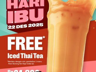 Promo Platinum Resto Spesial Hari Ibu Free Iced Thai Tea dengan pembelian Nasi Goreng Sei Sapi Cabe Ijo