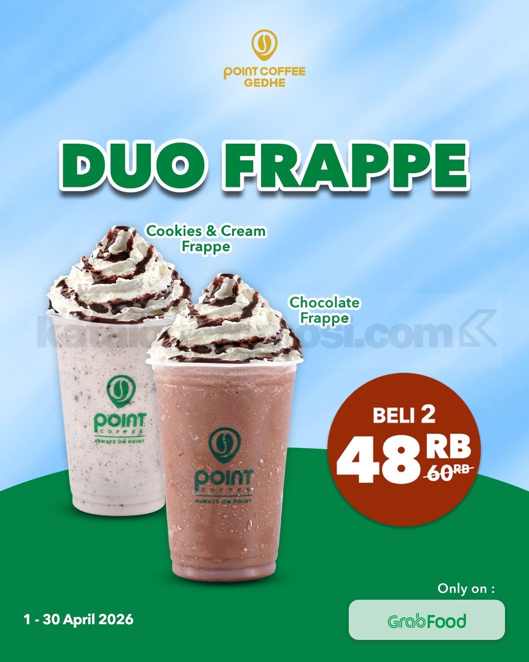 Promo Point Coffee Duo Frappe Rp. 48.000 Promo Point Coffee Duo Frappe Rp. 48.000 1
