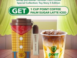 Promo Point Coffee Tumbler Toy Story 5 Gratis Palm Sugar Latte dengan bonus minuman