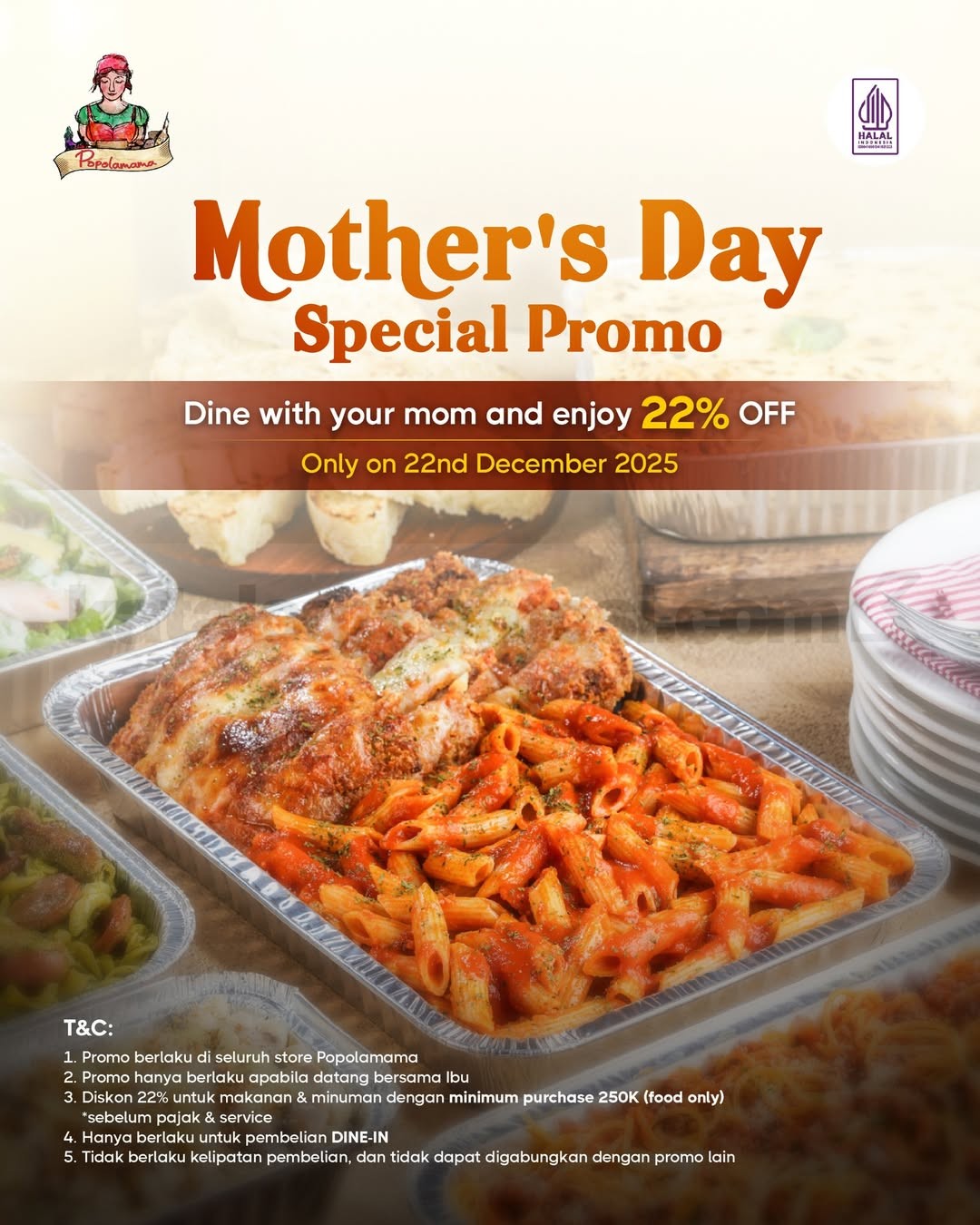 Promo Popolamama Hari Ibu Diskon 22% Promo Popolamama Hari Ibu Diskon 22% makan bersama ibu di seluruh store