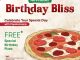 Promo Popolamama November Birthday Bliss gratis pizza ulang tahun untuk pelanggan dine-in dengan min pembelian Rp. 150.000