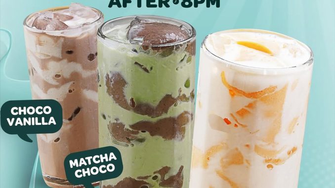 Promo Raa Cha Silky Drinks Cuan cuma Rp15.000 3 varian favorit Choco Vanilla, Matcha Choco, Coconut Mango