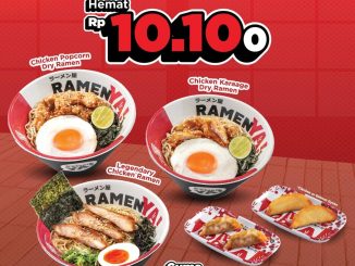 Promo RamenYA 10.10 Triple CuanYA 3 ramen dan 2 gyoza hanya Rp. 110.000 berlaku 6–10 Oktober 2025 di seluruh outlet dine-in.