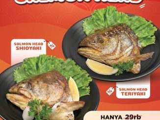 Promo RAMENYA! X SUSHIYA Harga Spesial Salmon Head Rp. 20.000 berlaku dine-in 25 Oktober–22 November 2025.
