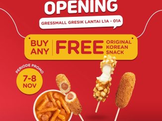 Promo REDDOG Grand Opening Gresik Free Original Korean Snack di Gressmall