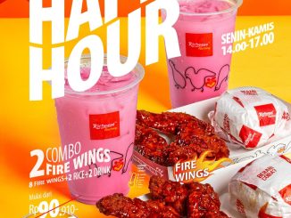 Promo Richeese Factory Happy Hour Combo Fire Wings Rp. 68.182 jam 14 sampai 17