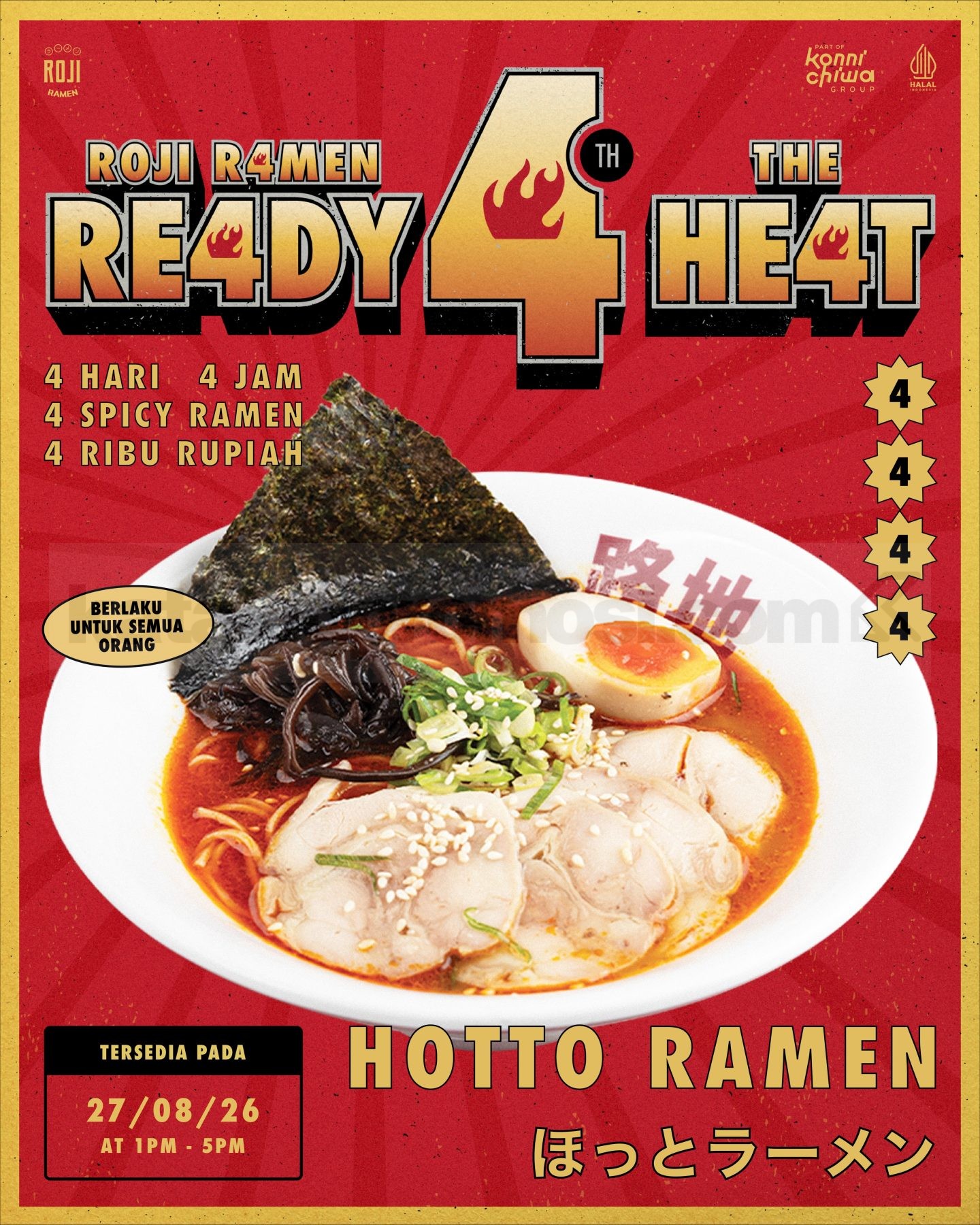 Promo Roji Ramen Spicy Ramen Cuma Rp. 4.000 Promo Roji Ramen Spicy Ramen Cuma Rp. 4.000 2