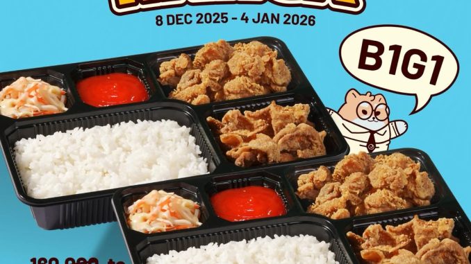 Promo San Gyu Buy 1 Get 1 Crispy Karage Combo Bento, paket hemat dan lezat