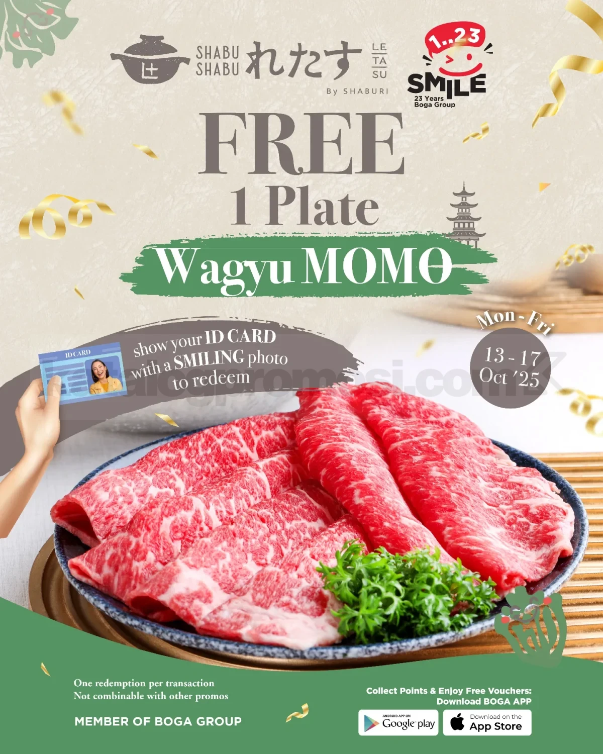 Promo SHABU SHABU LETASU FREE Wagyu Momo Promo SHABU SHABU LETASU FREE Wagyu Momo 1