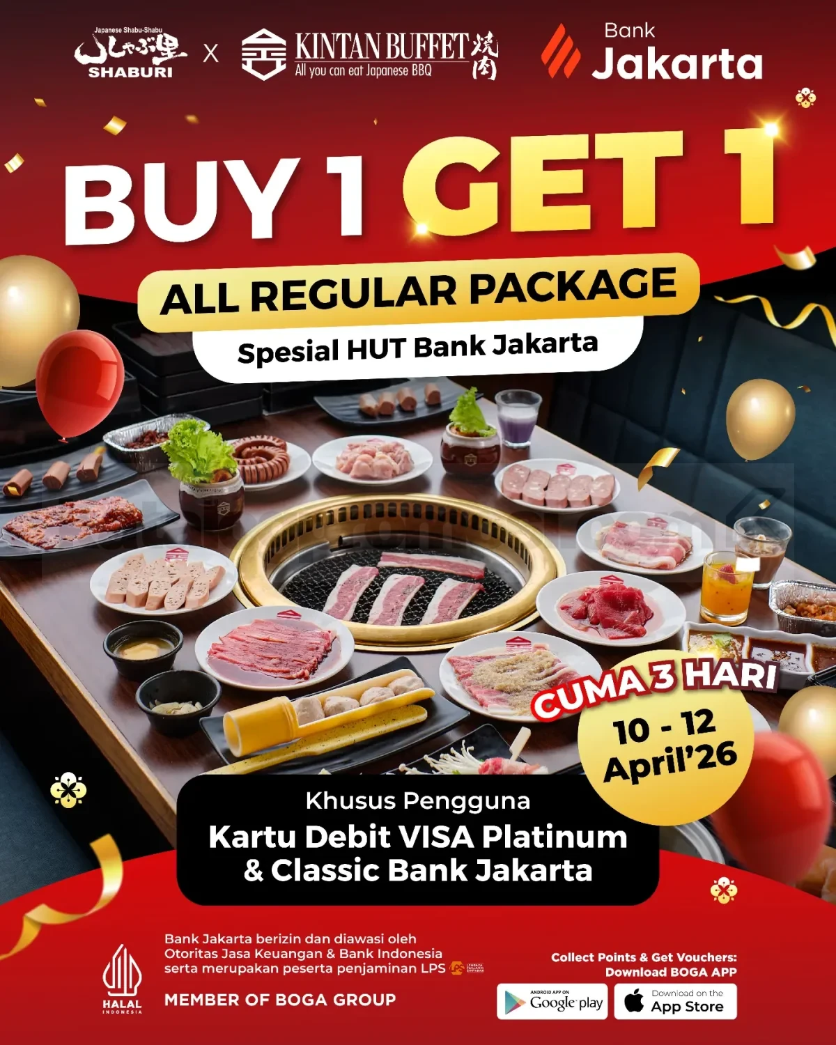 Promo Shaburi Kintan Buffet HUT Bank Jakarta Buy 1 Get 1 Promo Shaburi Kintan Buffet HUT Bank Jakarta Buy 1 Get 1 All Regular Package