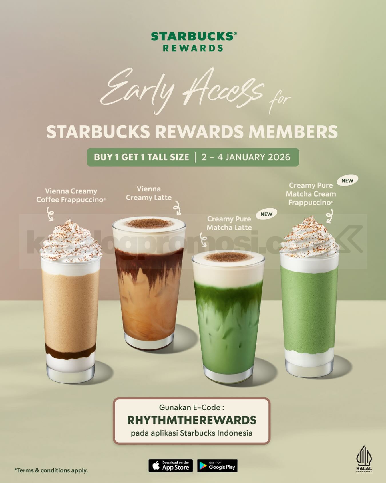 Promo STARBUCKS Beli 1 Gratis 1 Seasonal Drinks Promo STARBUCKS Beli 1 Gratis 1 Seasonal Drinks minuman Tall via aplikasi Starbucks
