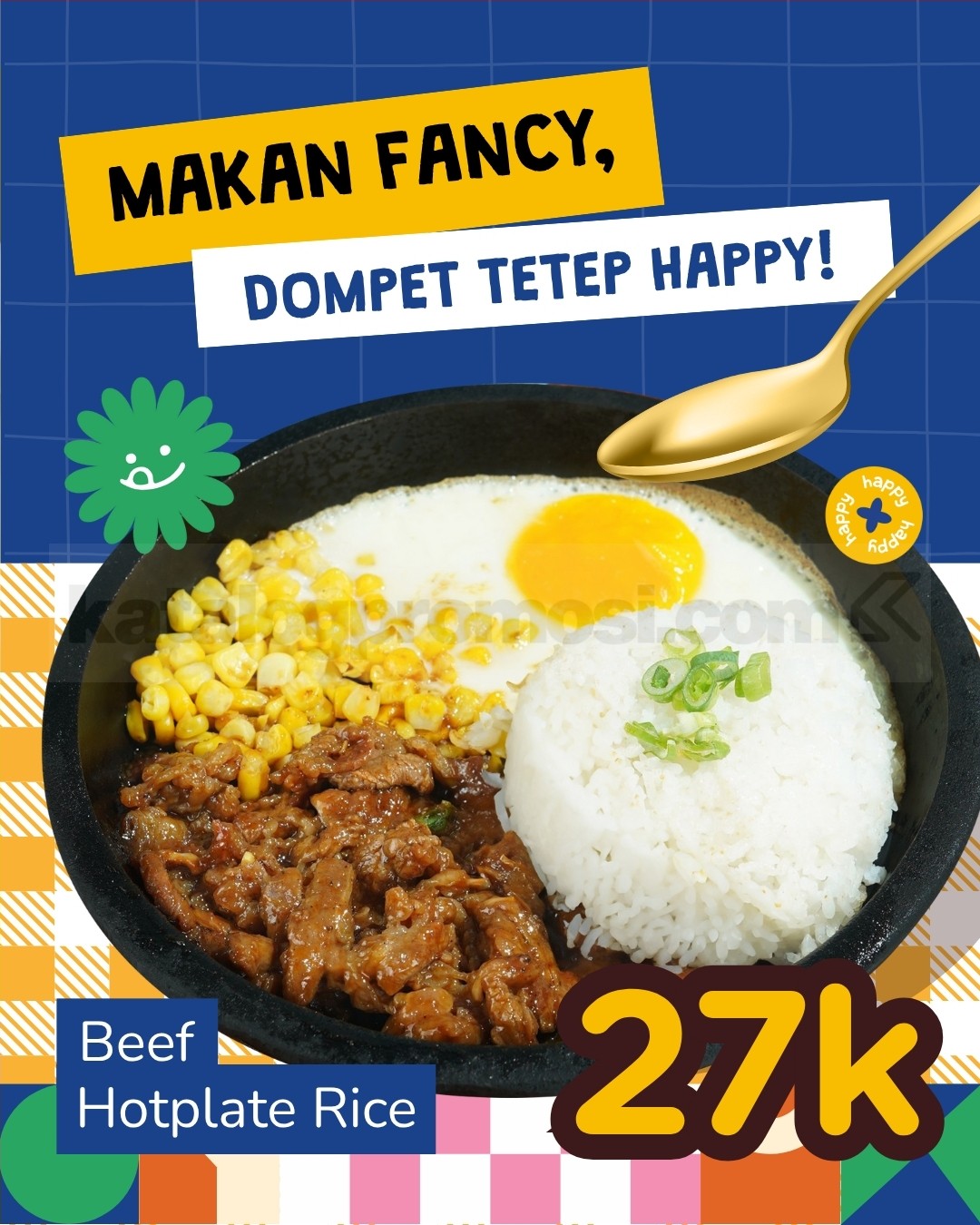 Promo Steak With U Beef Hotplate Rice cuma Rp 27K Promo Steak With U Beef Hotplate Rice cuma Rp 27K menu hotplate beef gurih di Surabaya